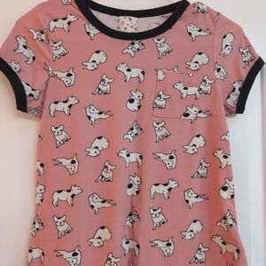 Pink Dog Print T-Shirt